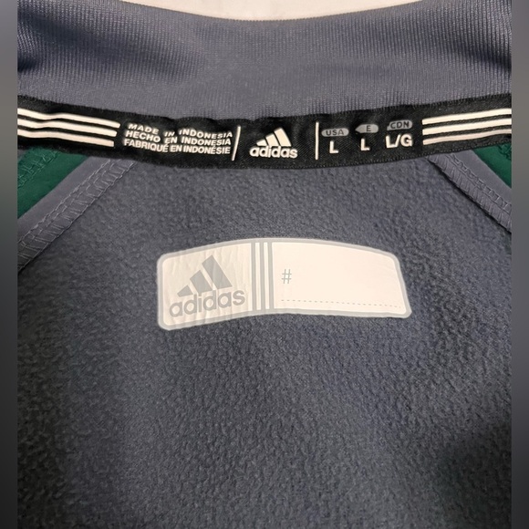 Men’s Adidas MLB Milwaukee Brewers Full Zip Fleece Lined Green Jacket Size L - Picture 5 of 7